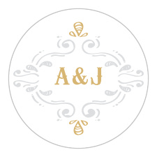 Cheerful Celebrations Foil Stickers are the perfect finishing touch for all of your outgoing wedding-related mail.