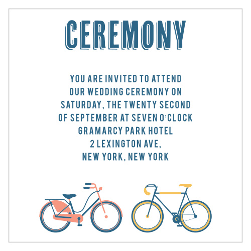 Our City Life Ceremony Cards give you the opportunity to plan your perfectly intimate wedding ceremony.