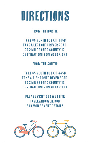 Our City Life Direction Cards give you the opportunity to guide your guests, step-by-step, to your venue.