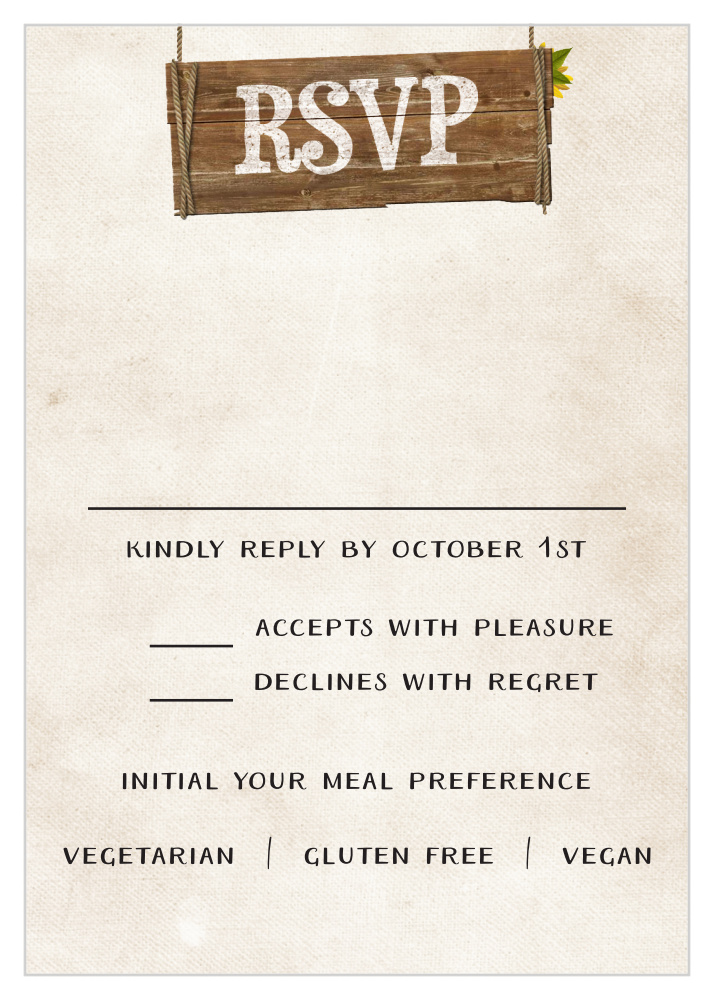 Rustic Heartchery Response Cards