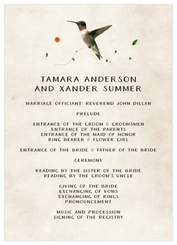 Let your guest know what to expect at your wedding using the Rustic Heartchery Wedding Programs.