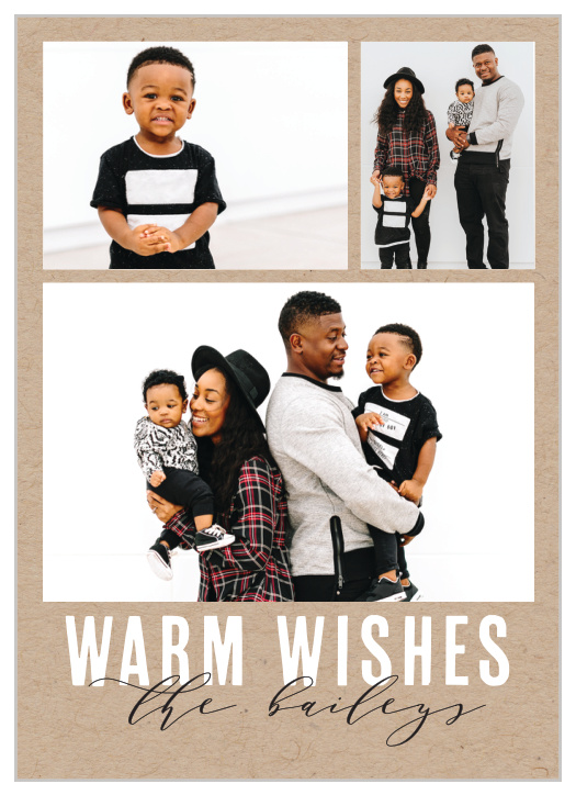Send your warmest regards this winter with our Modern Kraft Photo Holiday Cards!