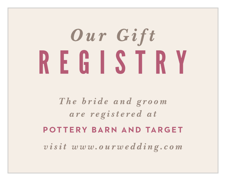 Ribbons & Confetti Registry Cards