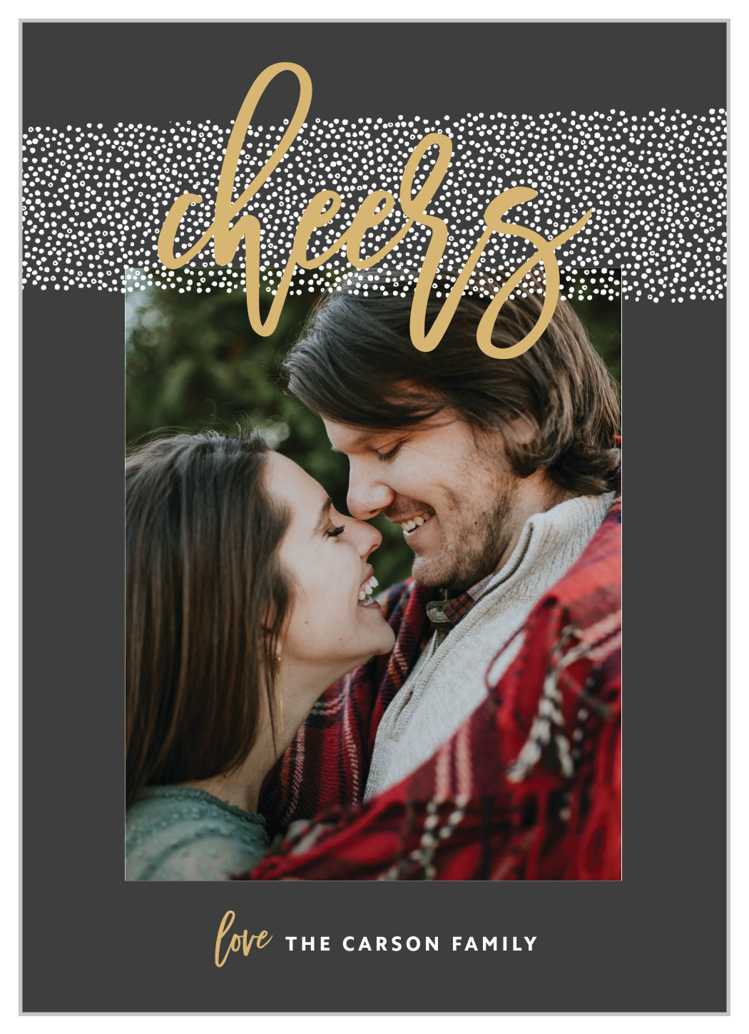 Dotty Cheers Foil Photo Holiday Cards