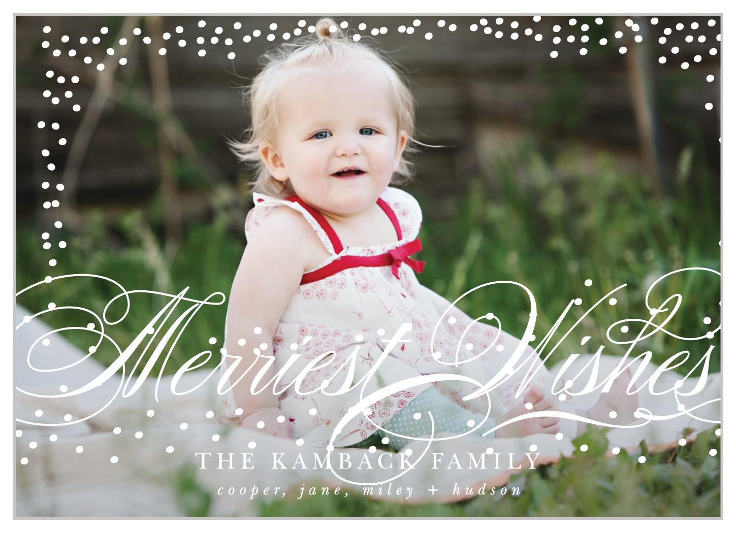 Merry Wishes Photo Holiday Cards