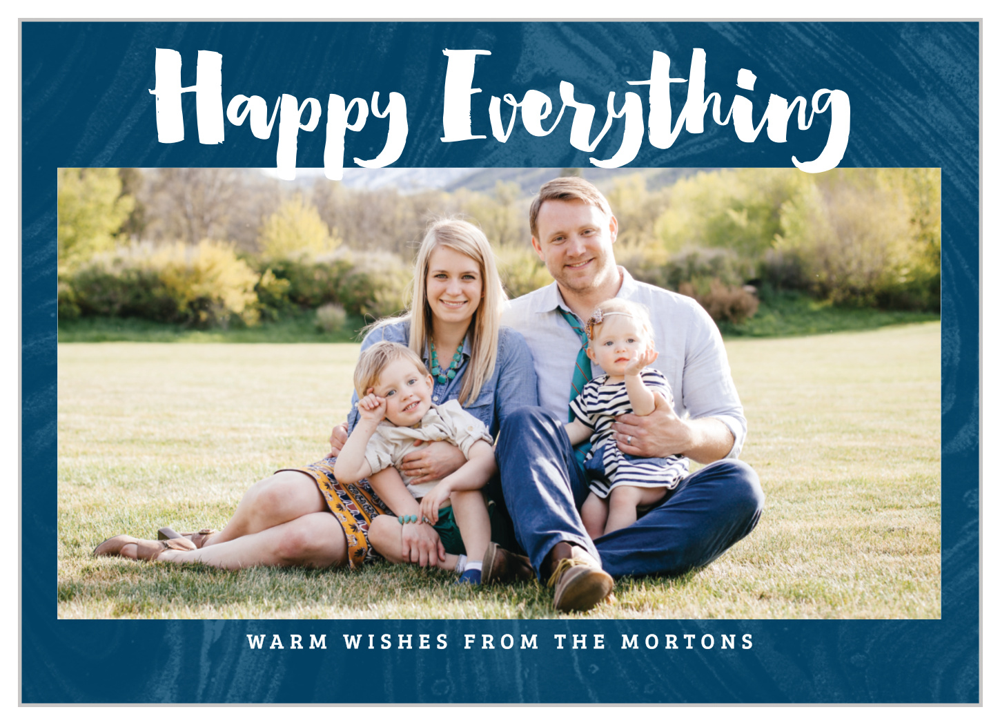 Marble Wash Photo Holiday Cards