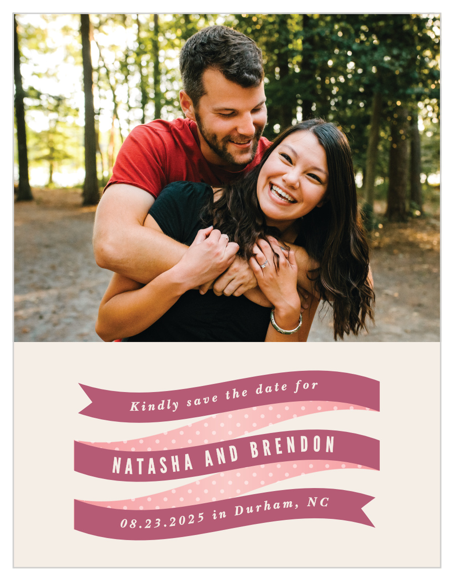 Ribbons & Confetti Save the Date Cards