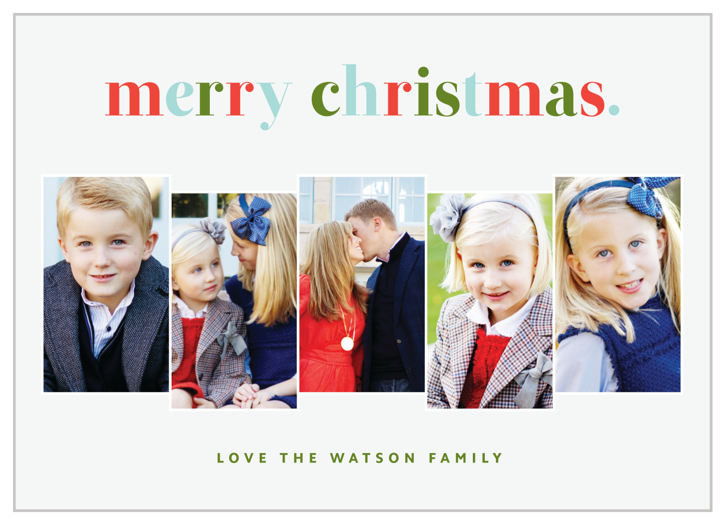 Staggered Photo Christmas Cards