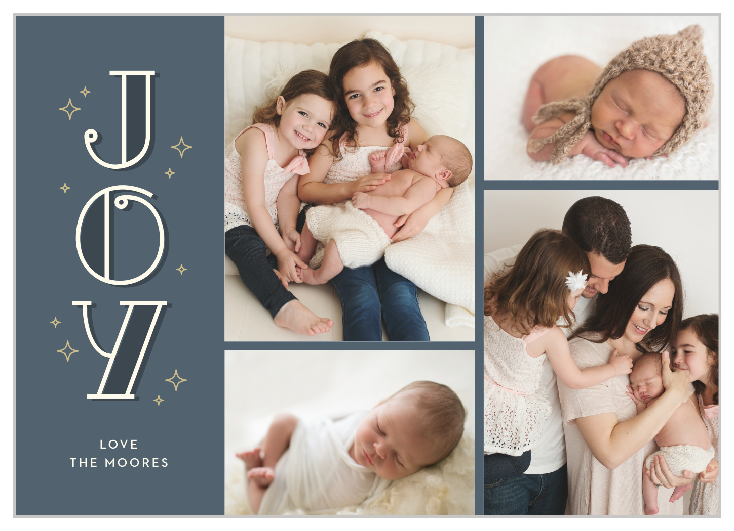 Cute Deco Photo Holiday Cards