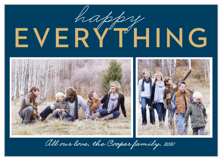 Choose a clean design with our Windows Foil Photo Holiday Cards.