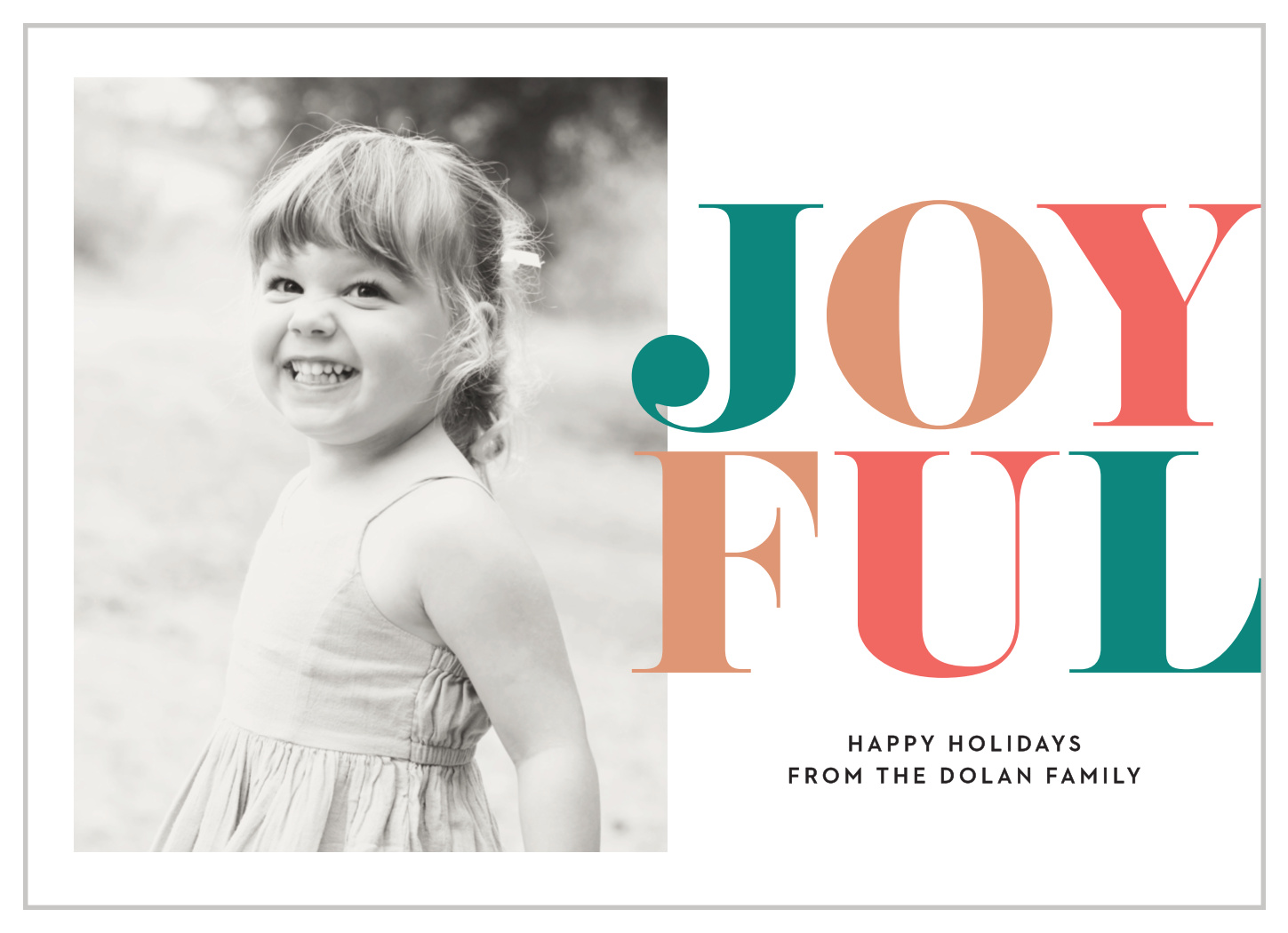 Chic Didone Foil Photo Holiday Cards