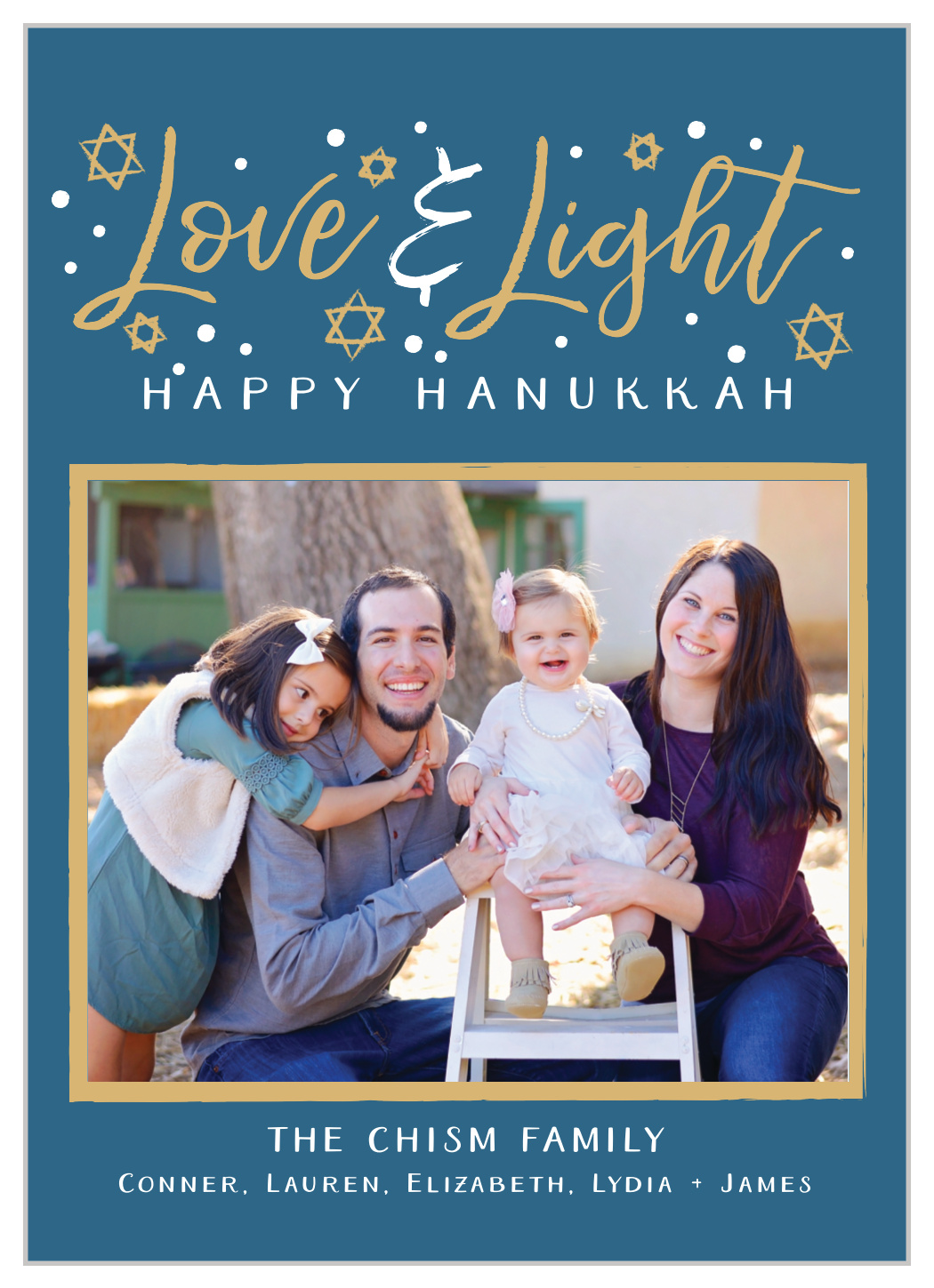 Love & Light Photo Foil Hanukkah Cards