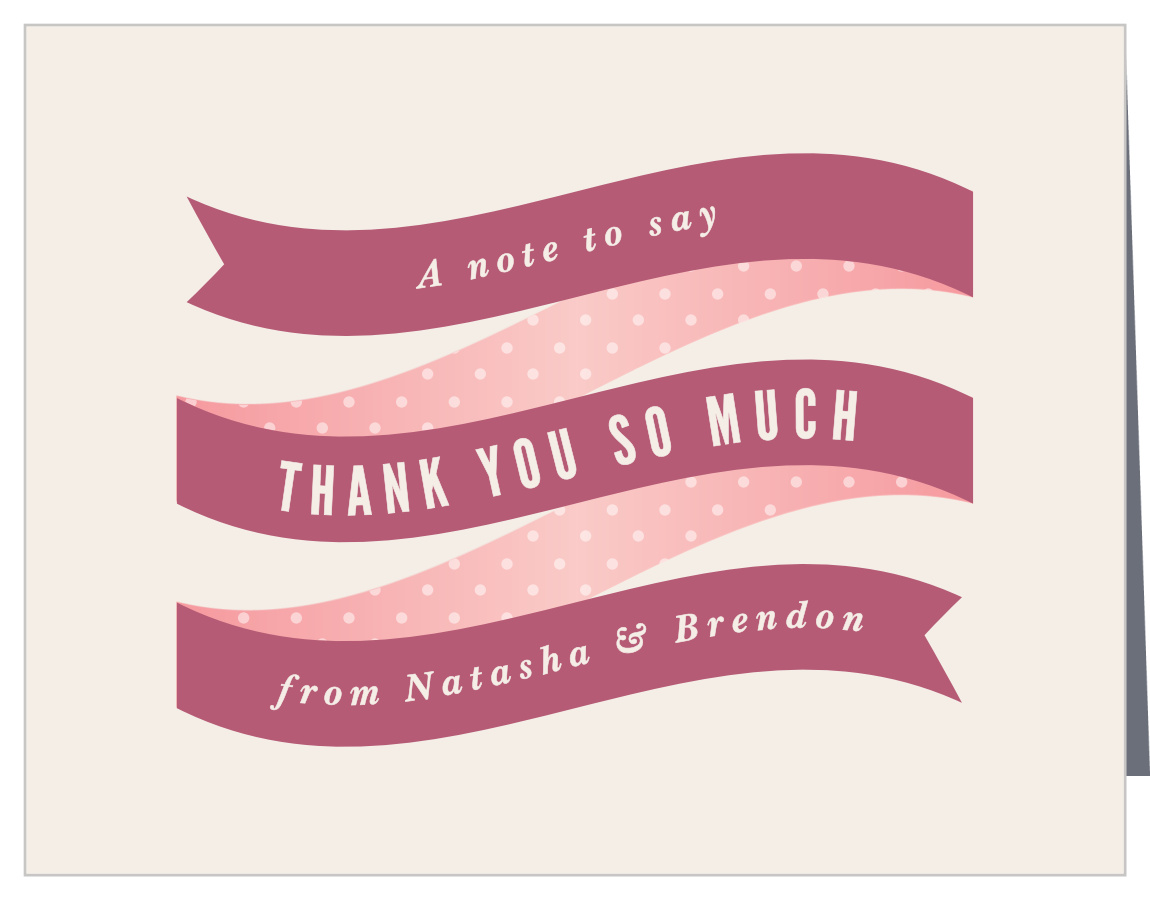 Ribbons & Confetti Wedding Thank You Cards