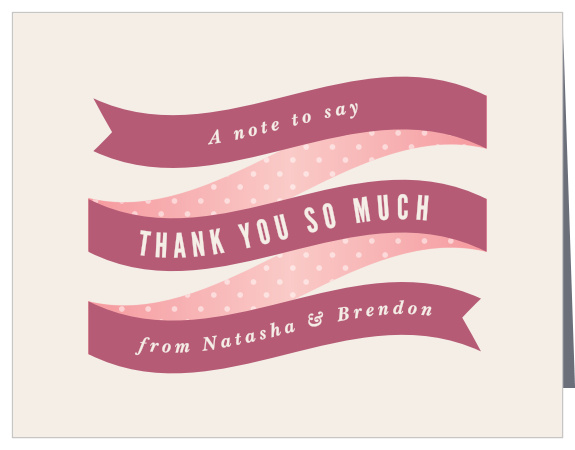 The Ribbons and Confetti thank-you card is the perfect way to show your appreciation to those who matter most.