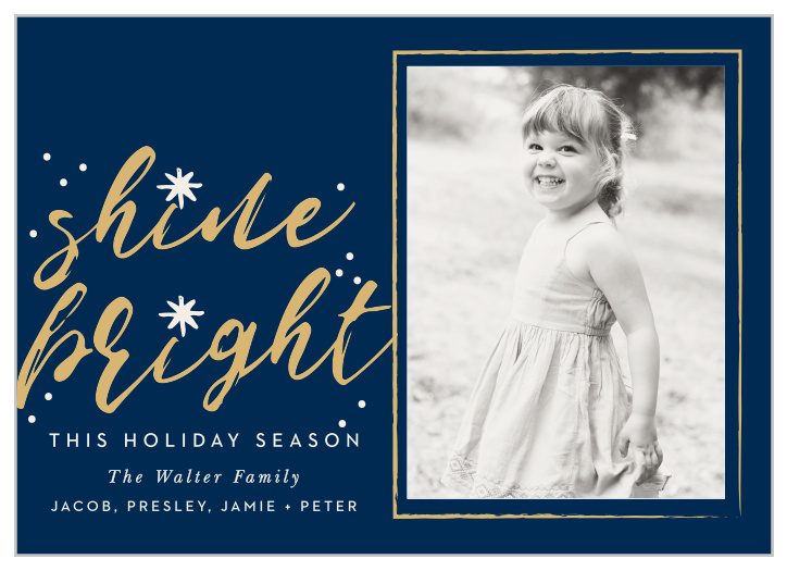 Make sure your holiday cards stand out this year with the Shine Bright Foil Photo Holiday Cards.