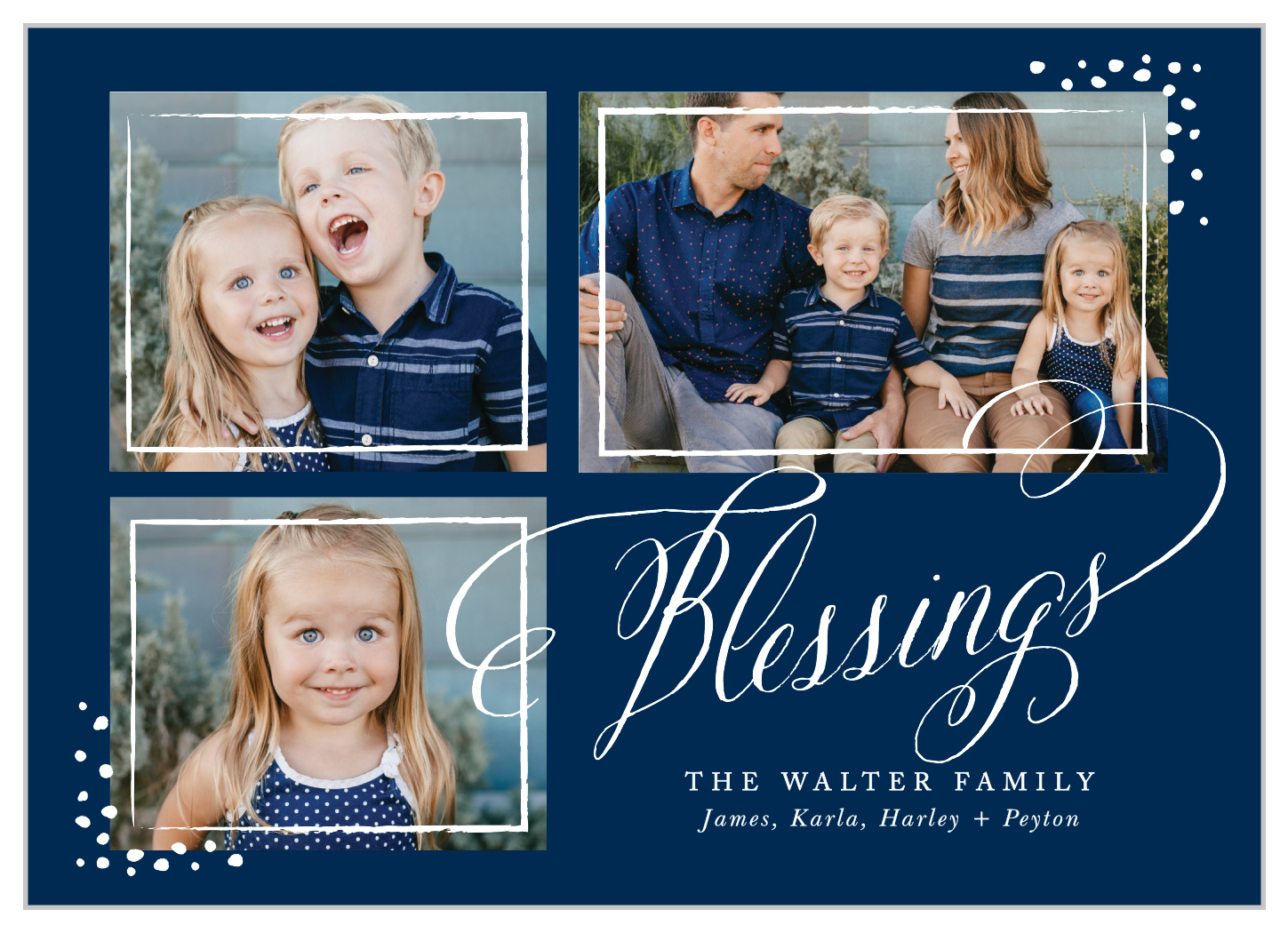 Bright Blessings Photo Holiday Cards