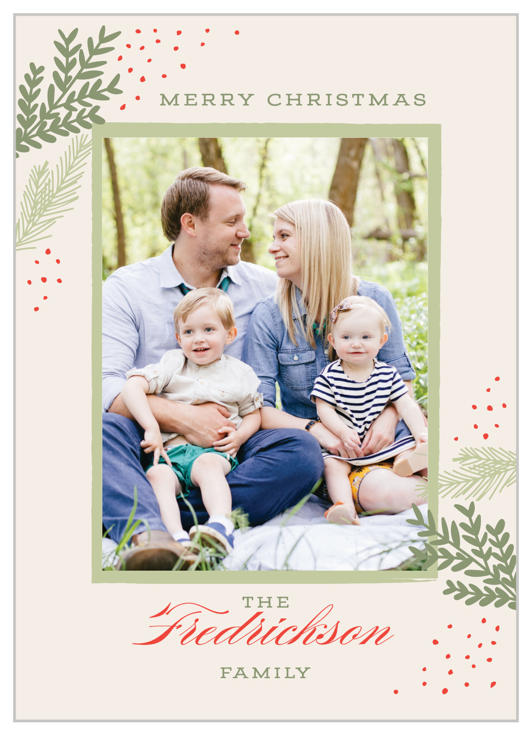 Boughs & Berries Photo Christmas Cards