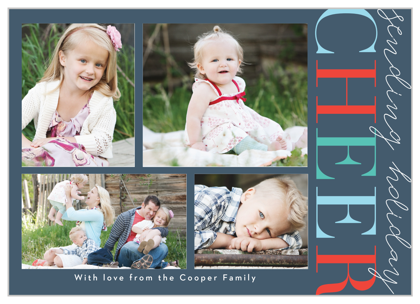 Colorful Cheer Photo Holiday Cards