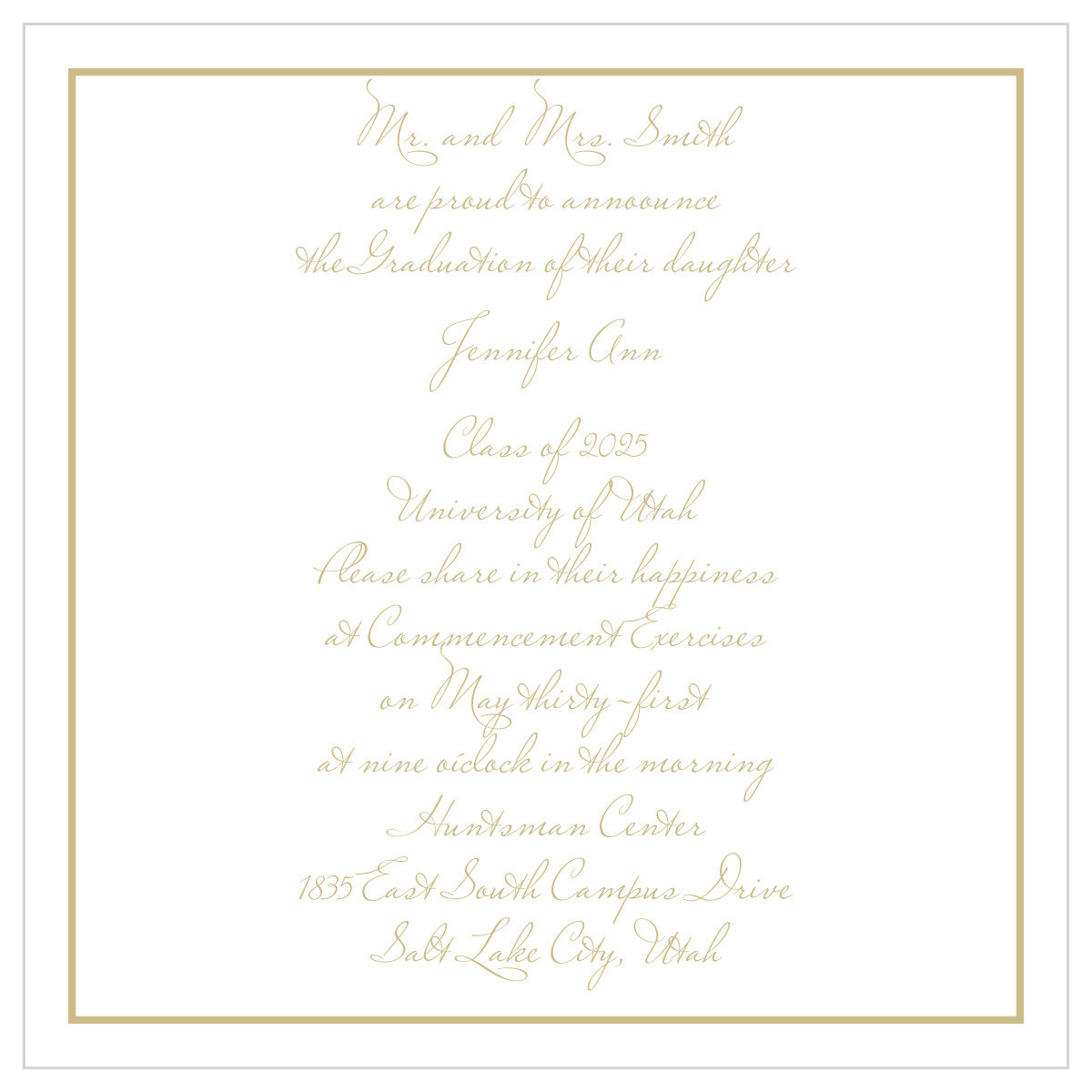 Traditionally Classic Graduation Invitations by Basic Invite