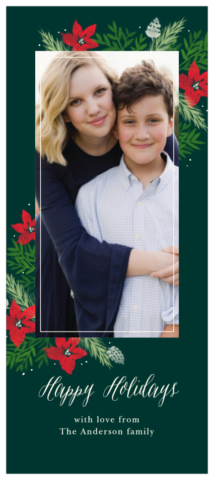 Show your loved ones that your family is transforming as quickly and beautifully as fall leaves with our Classic Florals Tea Photo Christmas Cards.