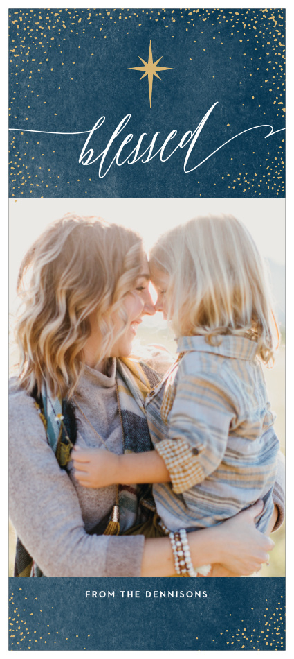 Follow the star of Bethlehem to our Be Blessed Tea Photo Christmas Cards.