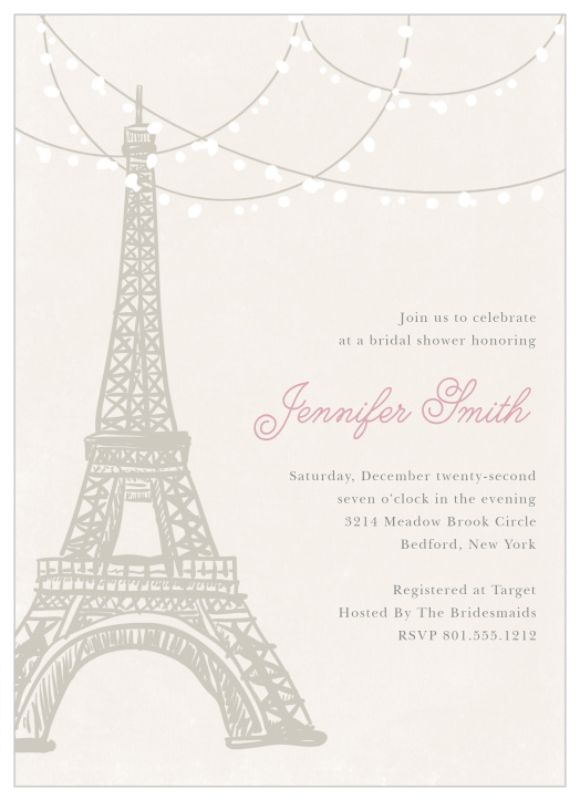 The Paris invitation is classy and elegant. It's a classic!