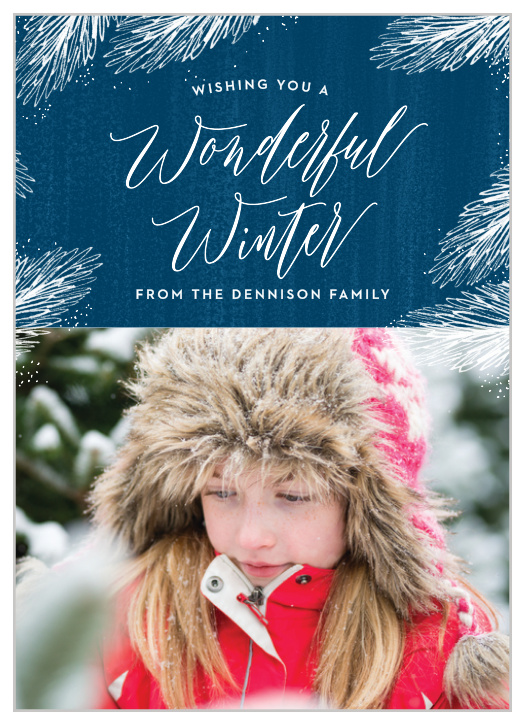 A winter wonderland will be what your friends and family will be dreaming of when they receive the Wonderful Winter Photo Holiday Cards this holiday season.
