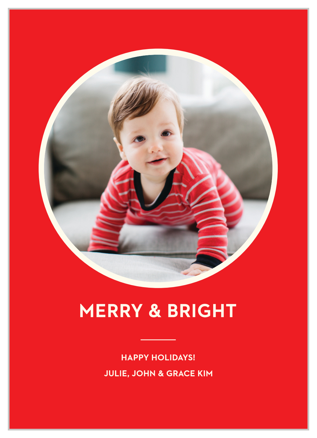 Blissful Holiday Photo Holiday Cards