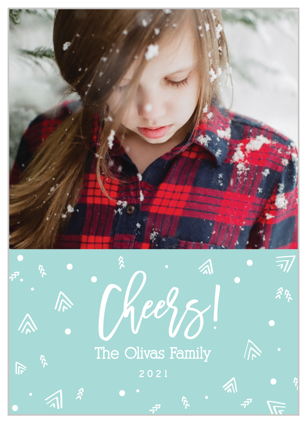 Illustrated Cheers Photo Holiday Cards