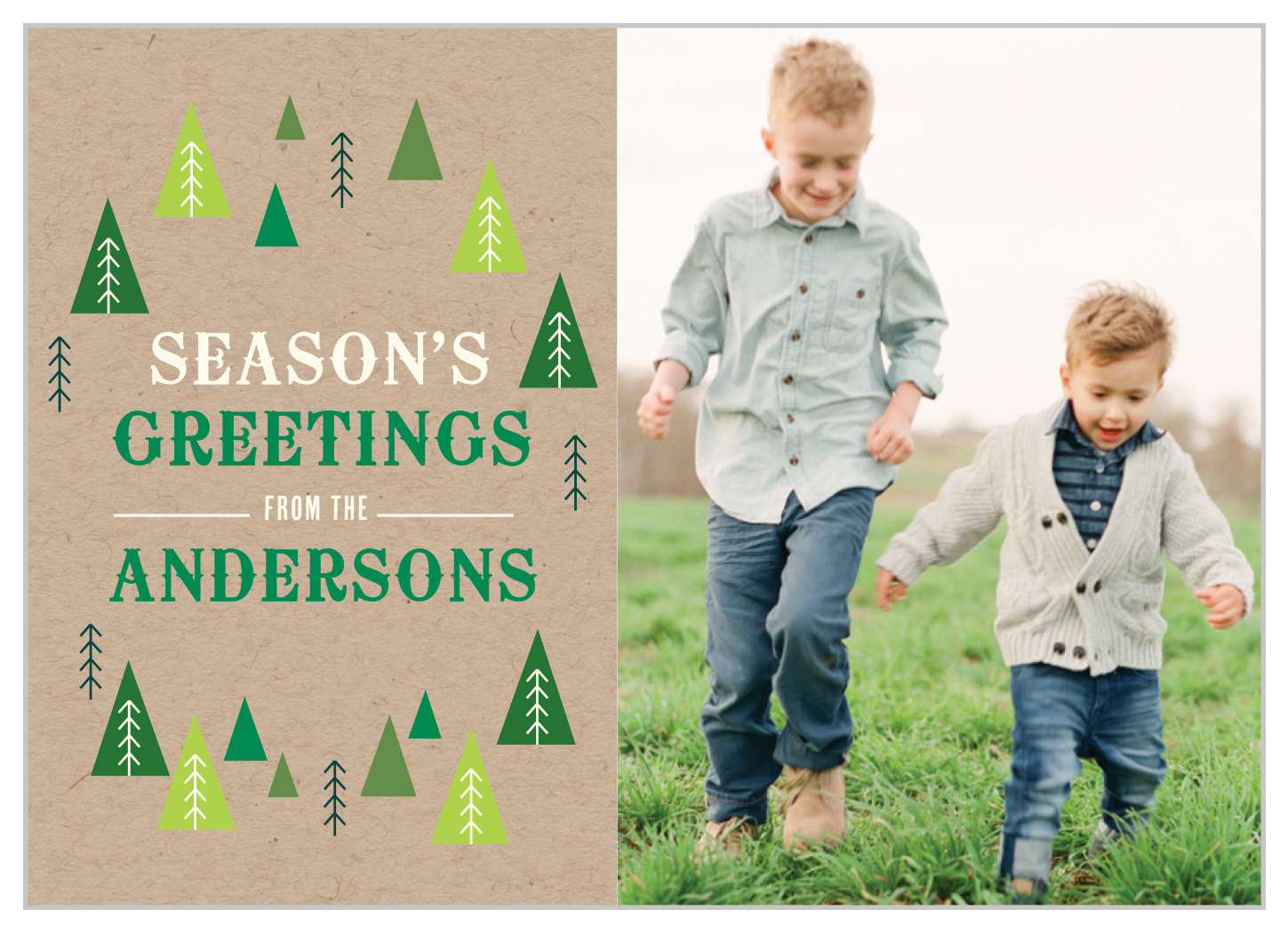 Evergreen Photo Holiday Cards