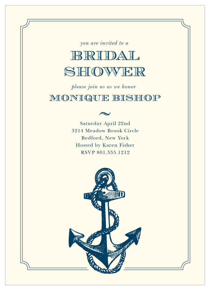 Anchor & Buoy Bridal Shower Invitations