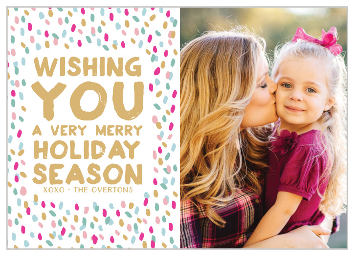 Send your loved ones some seasonal cheer with the Vivid Print Foil Photo Holiday Cards.