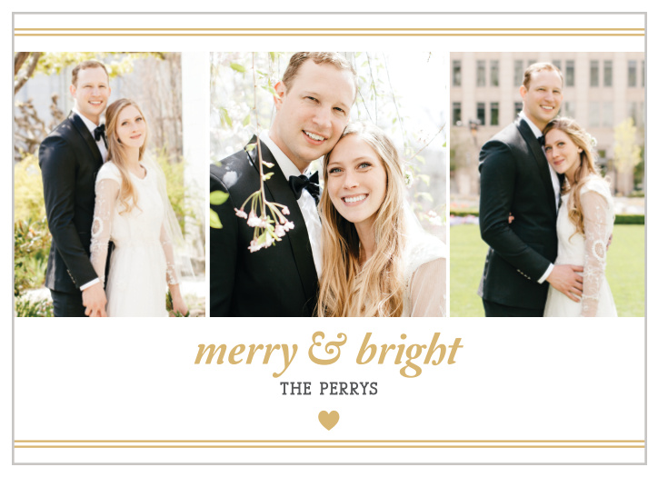 Make sure you share your holiday message with friends and family using the Shimmery Vintage Foil Photo Christmas Cards.