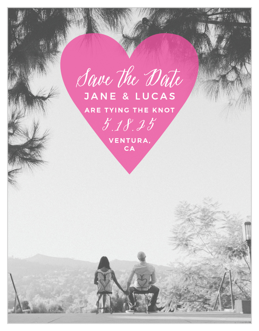 Heart Beat Save the Date Cards