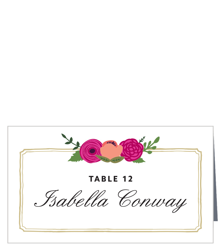 Bold Blooms Place Cards