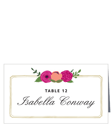 Our floral-driven Bold Blooms Place Cards are exactly what you need to fill the seats on your wedding day.