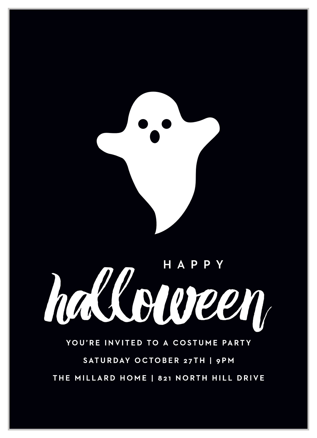Simply Spooky Halloween Invitations