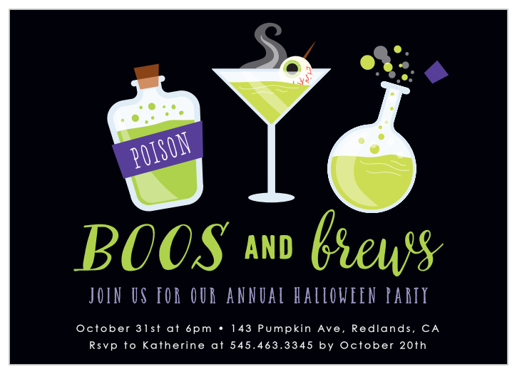 Your guests will absolutely "die" over your Spooky Brews Halloween Party Invitations!