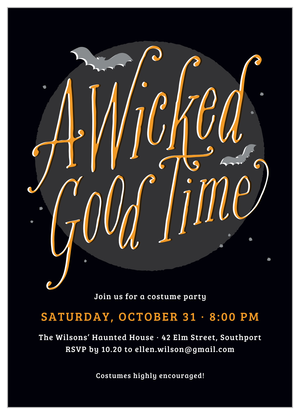 Wicked Good Time Halloween Invitations