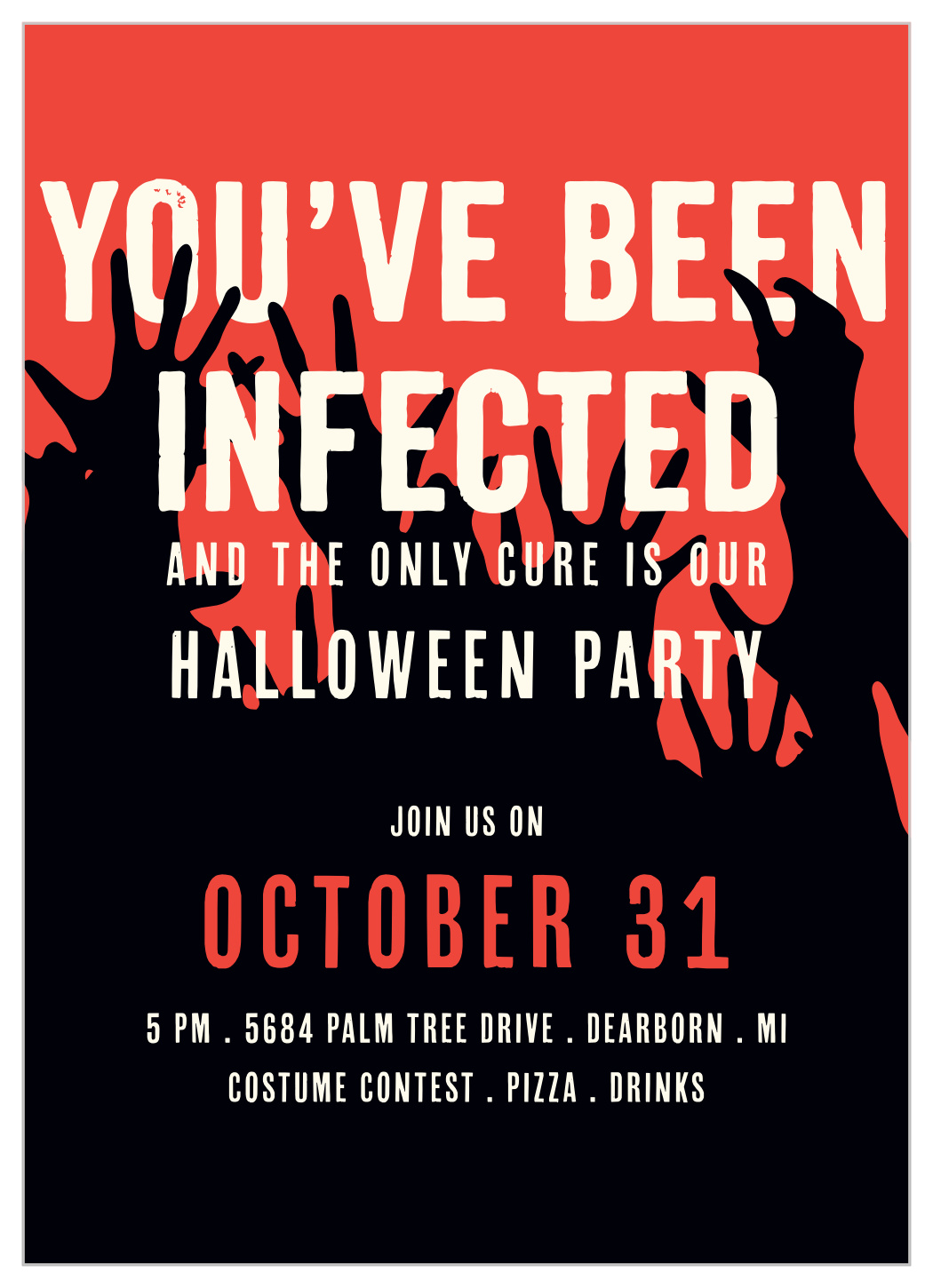 Infection Halloween Invitations