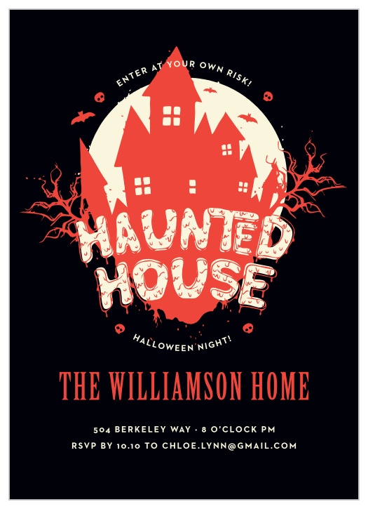 Your guests will have a fright when they receive the Haunted Mansion Halloween Party Invitations.