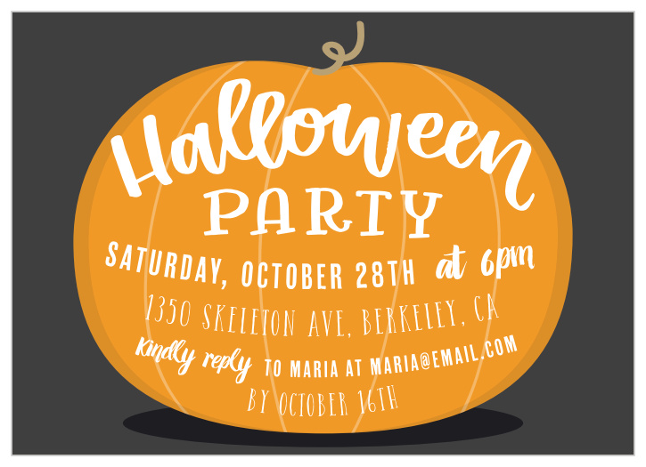 Nothing says Happy Halloween like the Great Big Pumpkin Halloween Party Invitations.