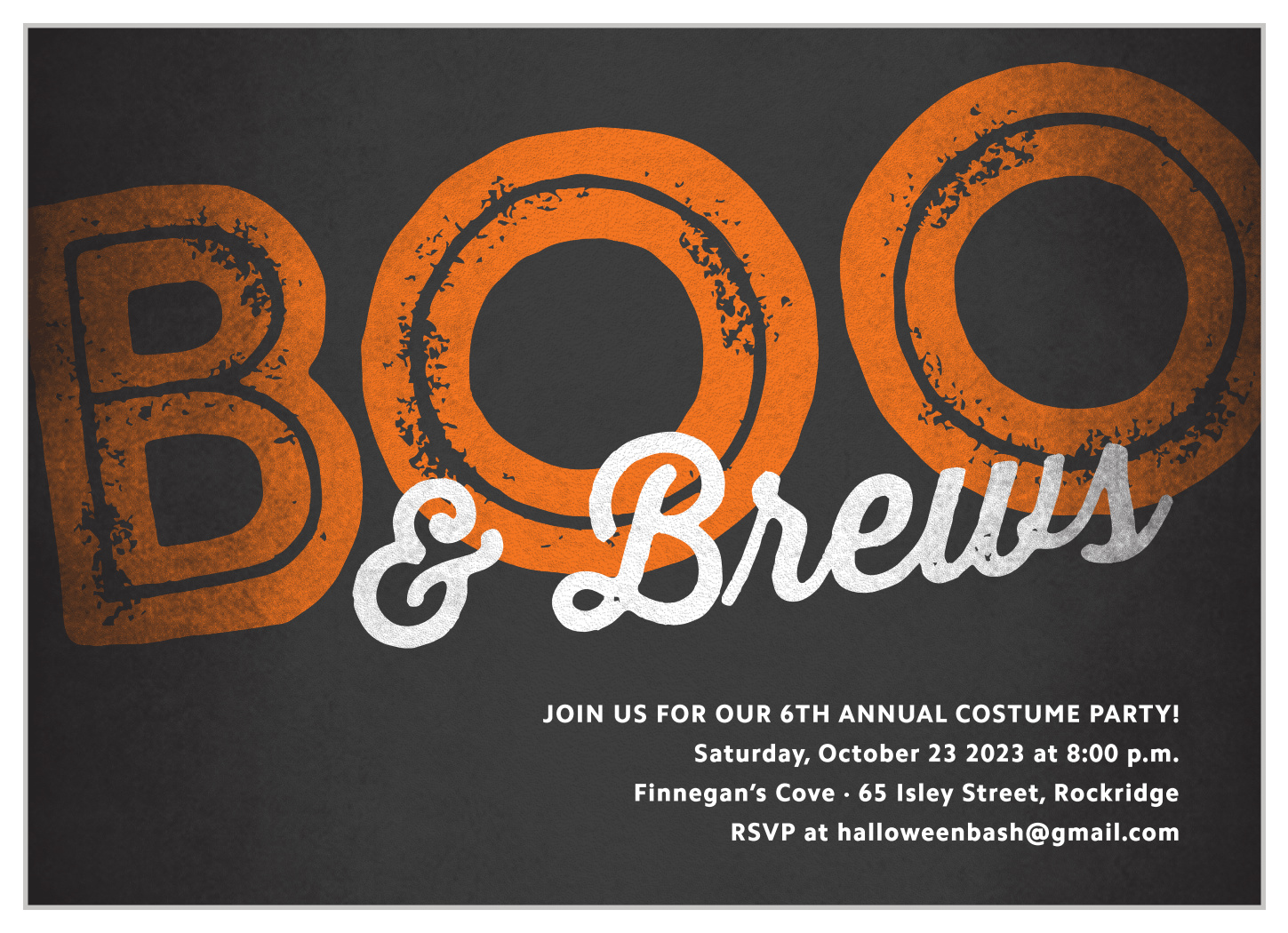 Boos & Brews Halloween Invitations