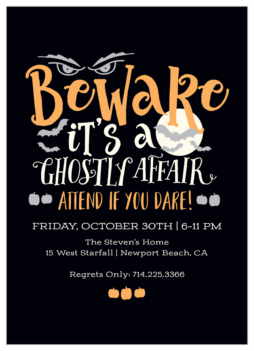 Ghostly Affair Halloween Invitations