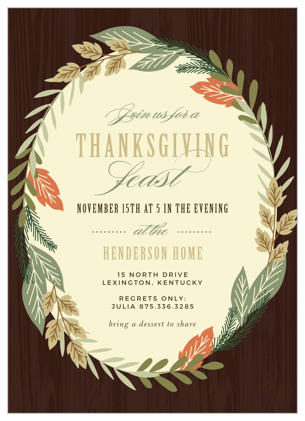 Festive Feast Thanksgiving Invitations