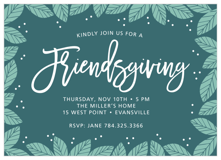Why limit your Fall holidays to one, when you can have two? Use the Friendsgiving Thanksgiving Party Invitation to invite your friends over for a holiday party.