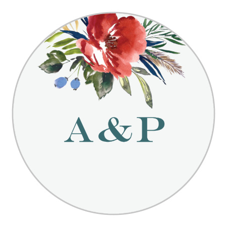 Arctic Florist Wedding Stickers