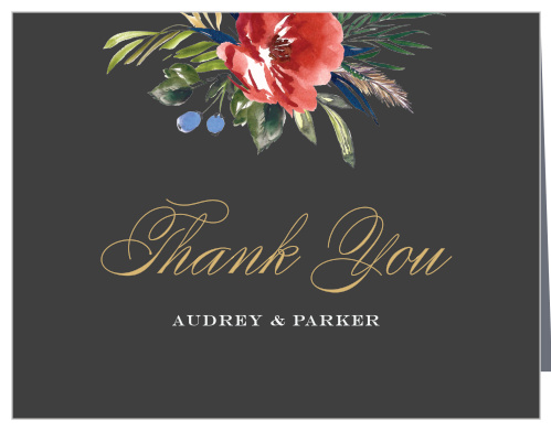 Arctic Florist Foil Wedding Thank You Cards