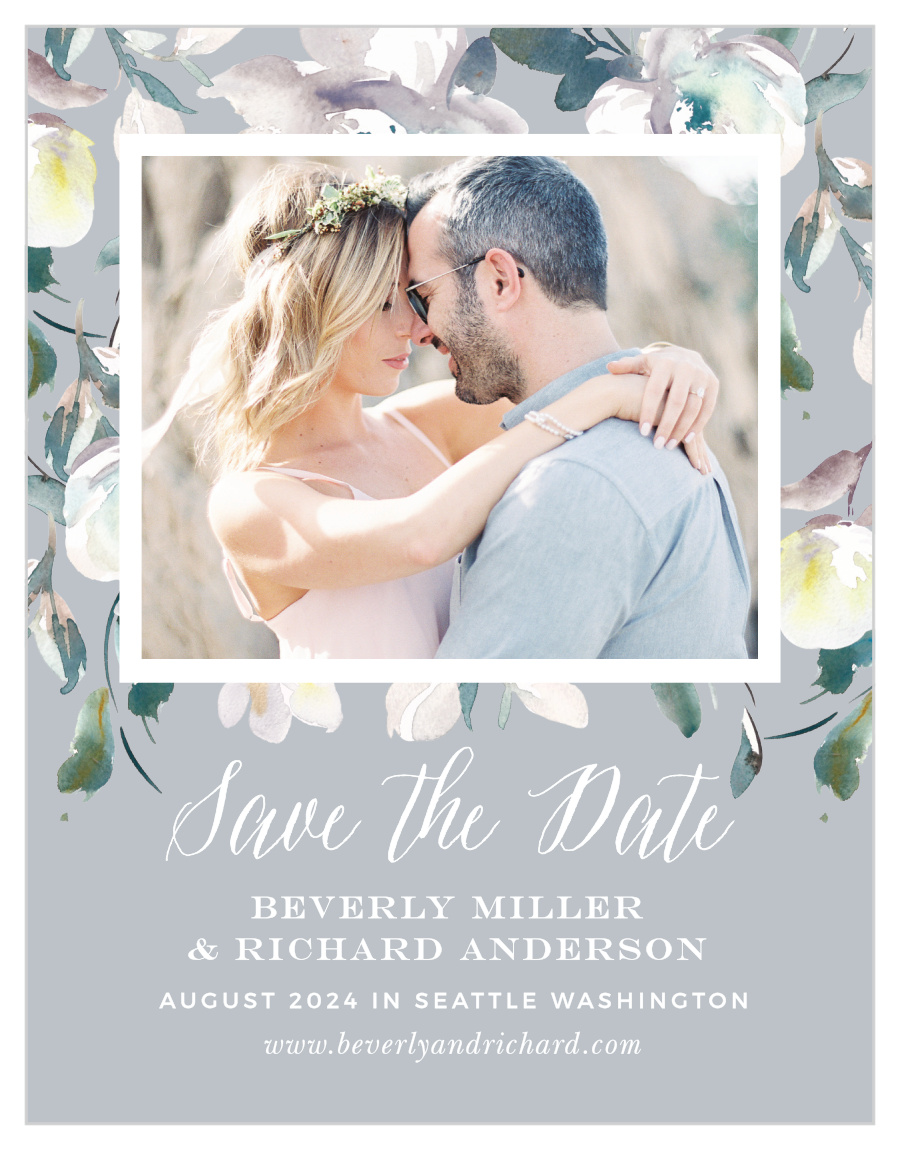 Antique Blooms Save the Date Cards