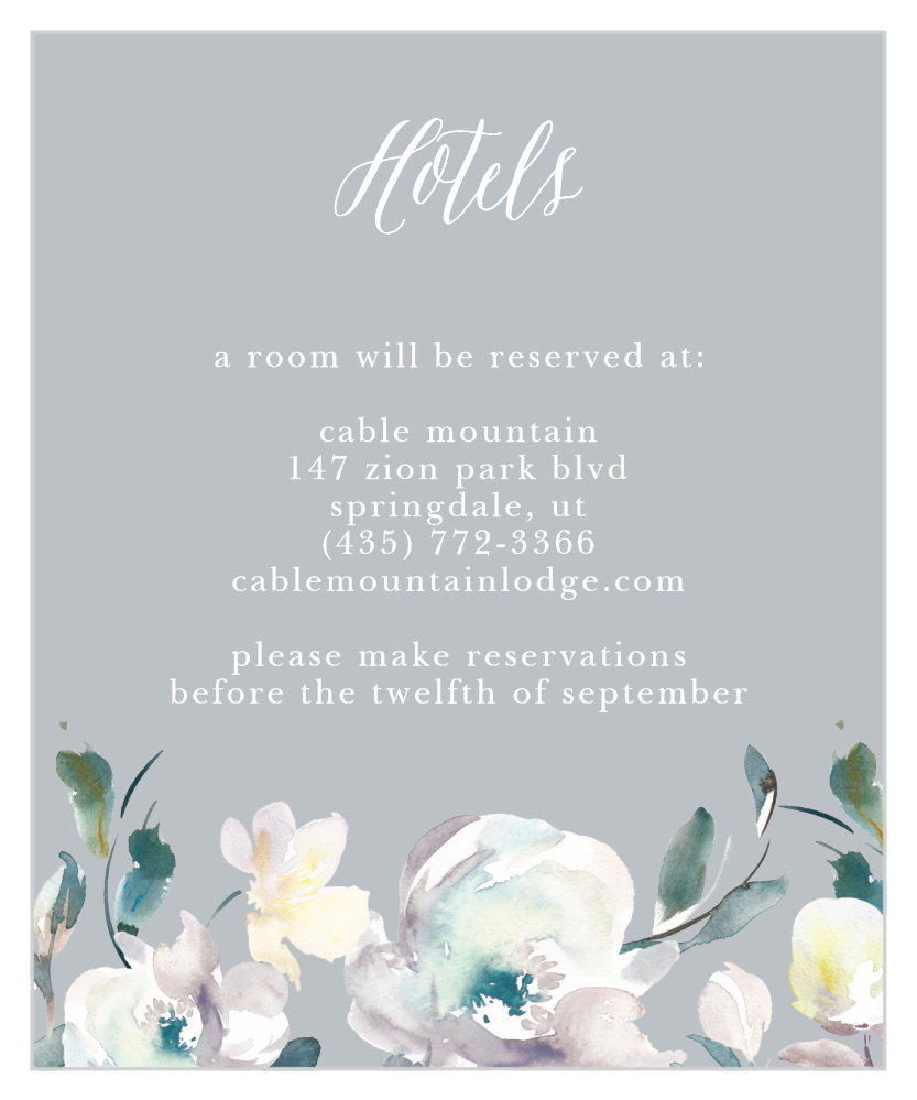 Antique Blooms Accommodation Cards
